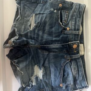 Distressed Denim Shorts